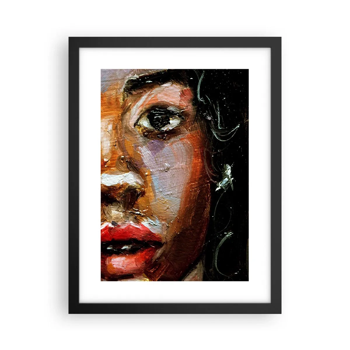 Poster in cornice nera - Oscurità e luce - 30x40 cm