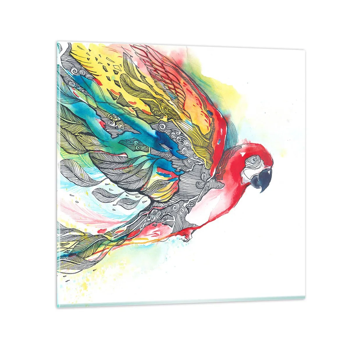 Quadro su vetro - Vivi a colori - 30x30 cm