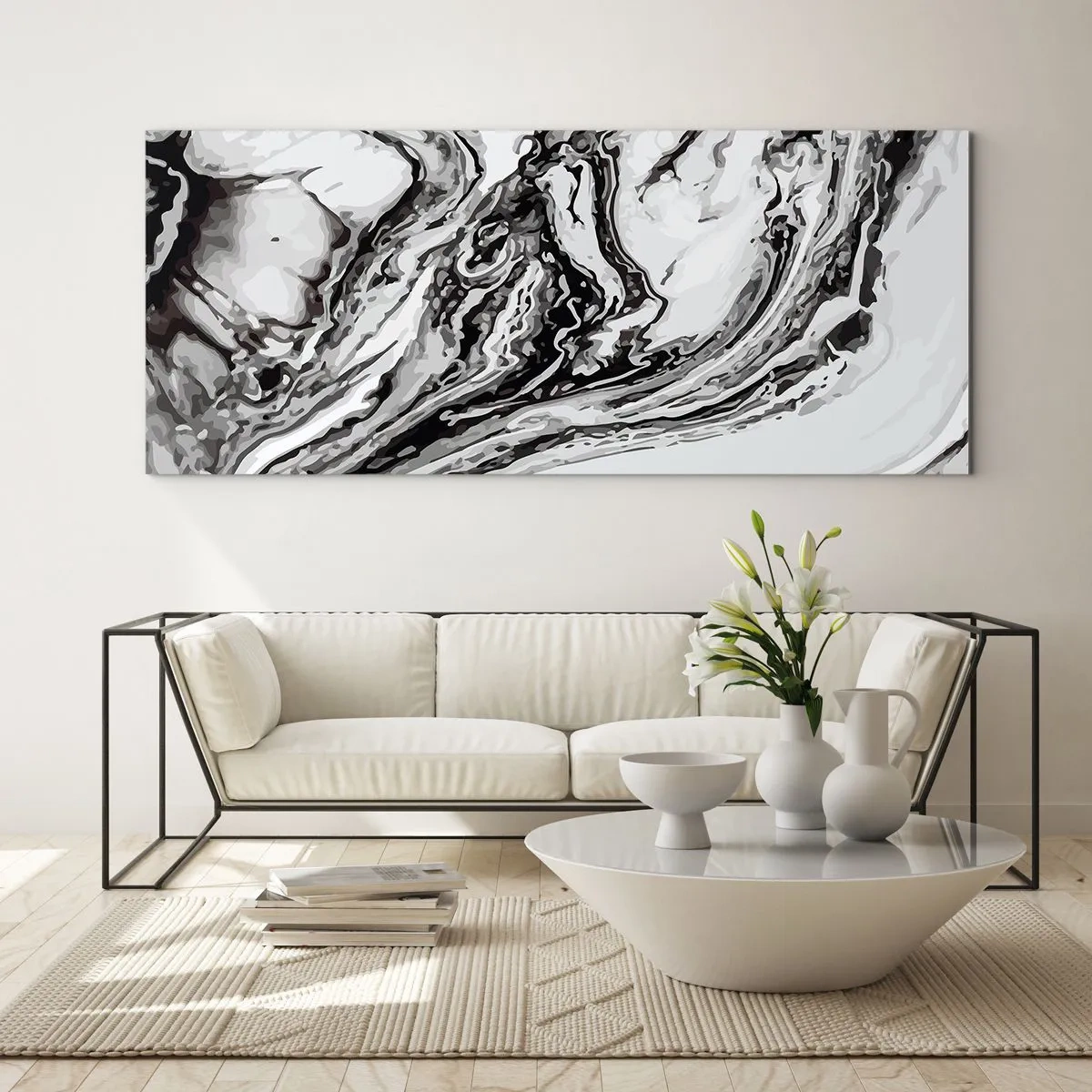 Quadro su vetro - All'inizio vi era il caos - 100x40 cm