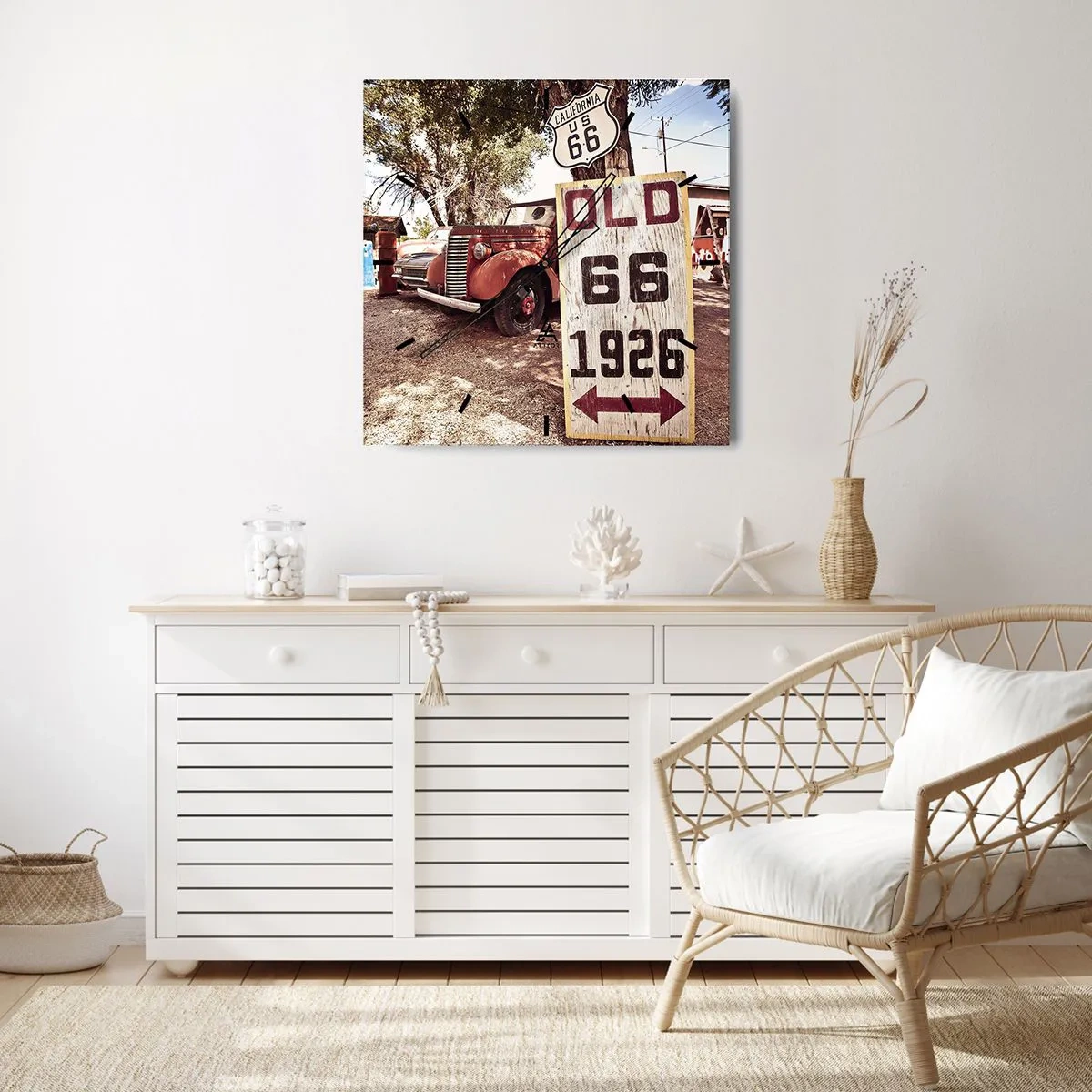 Orologio da parete - Orologio in Vetro - La leggenda della provincia americana - 40x40 cm