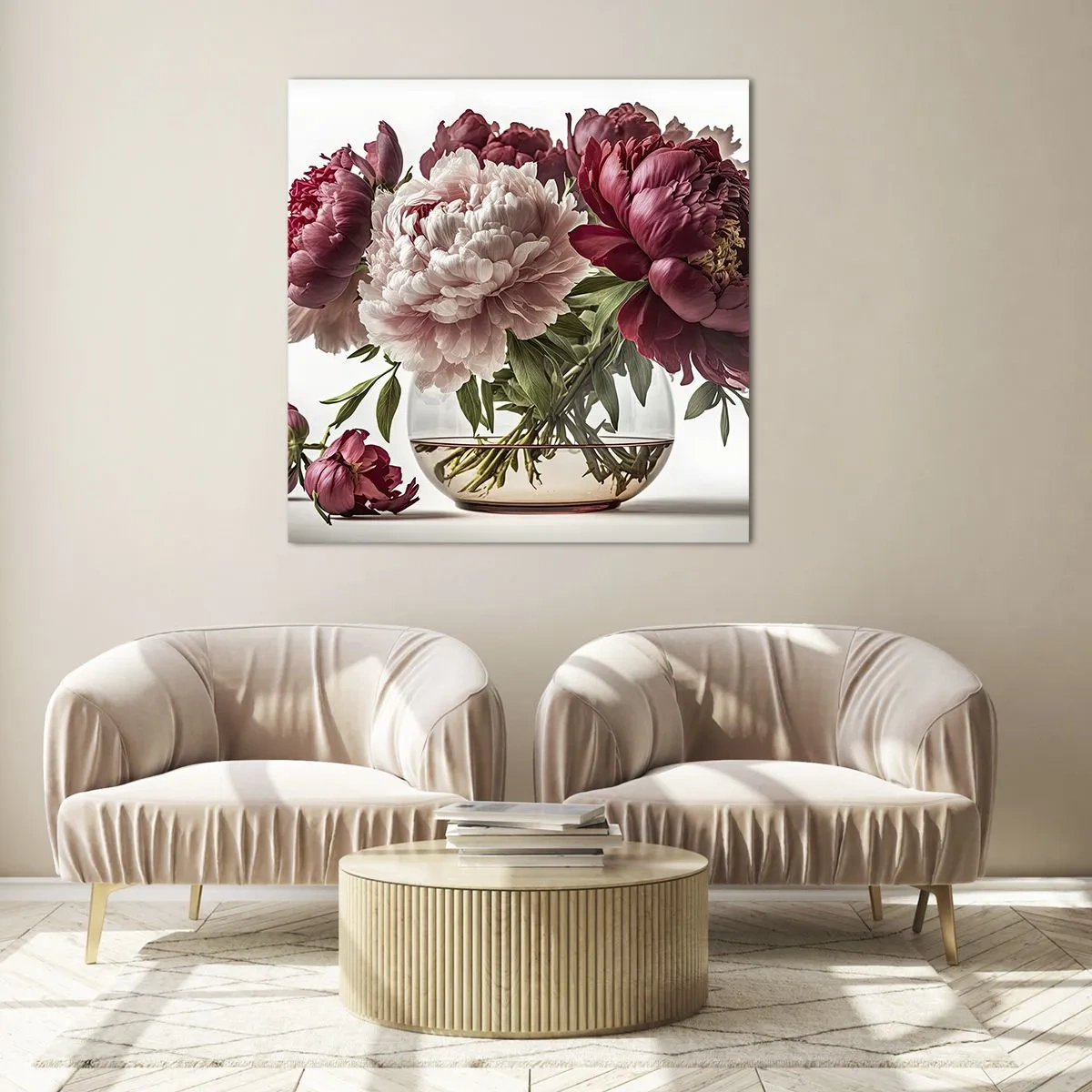 Quadro su vetro - Bellezza in piena fioritura - 50x50 cm