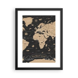 Poster in cornice nera - I confini del mio mondo - 30x40 cm