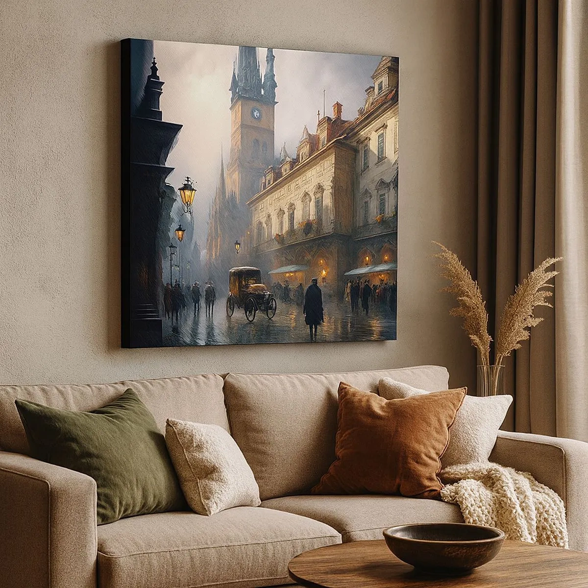 Quadro su tela - Stampe su Tela - Il fascino delle sere di Praga - 30x30 cm