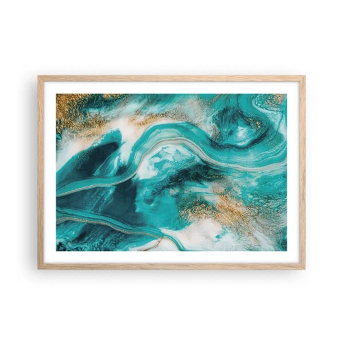 Poster in cornice rovere chiaro - Il fiume d'oro - 70x50 cm