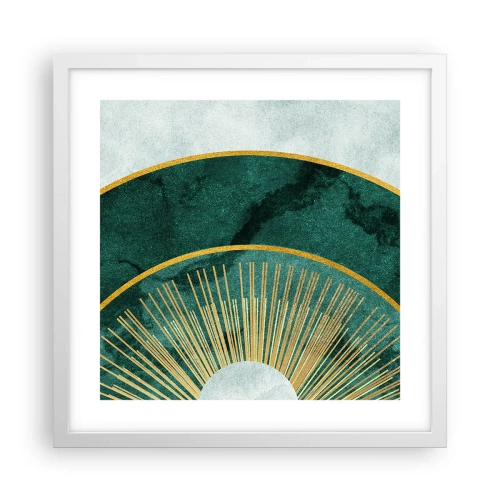 Poster in cornice bianca - Un altro sistema solare - 40x40 cm