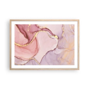 Poster in cornice rovere chiaro - La carezza dei colori - 70x50 cm