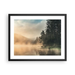 Poster in cornice nera - La nascita del giorno - 50x40 cm