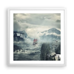 Poster in cornice bianca - Sulle acque magiche - 50x50 cm