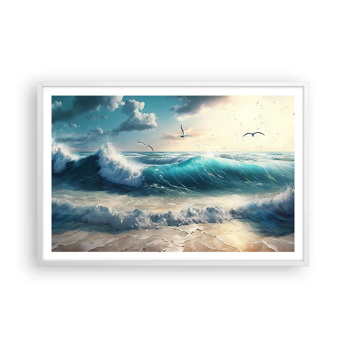 Poster in cornice bianca - Mormora solo per te - 91x61 cm