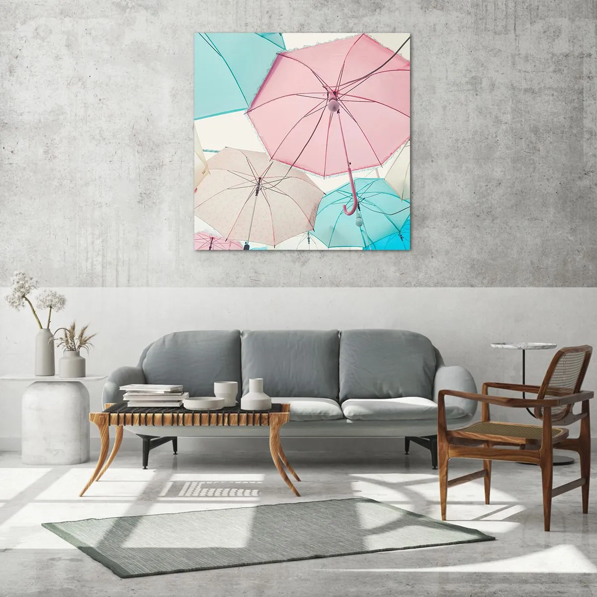 Quadro su vetro - A volte sole, a volte pioggia - 40x40 cm