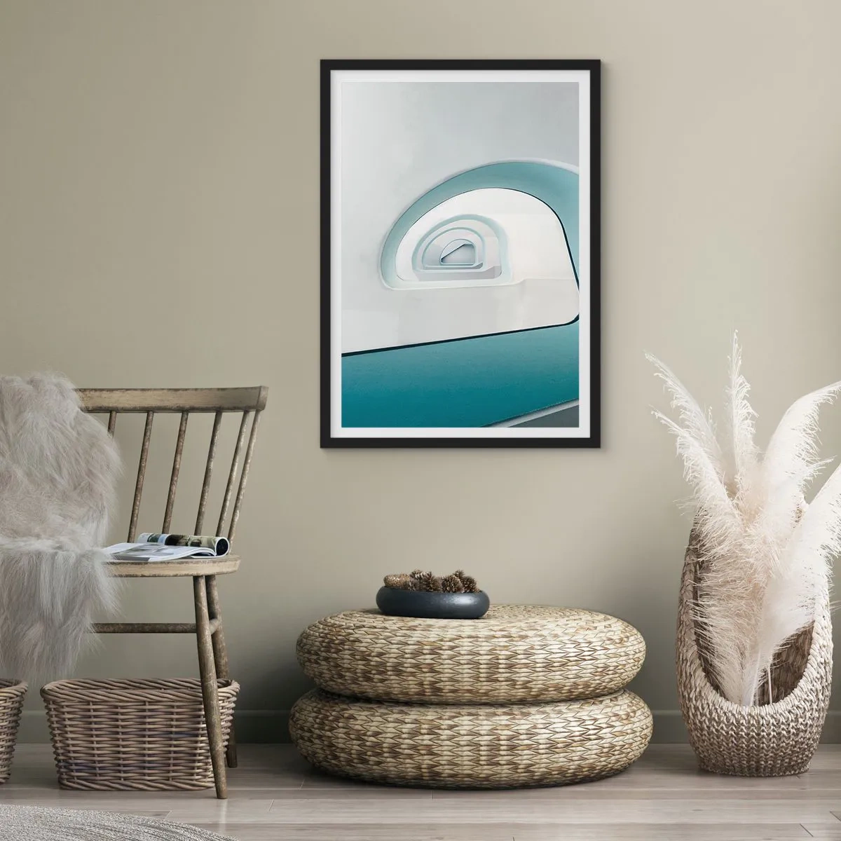 Poster in cornice nera - Blu fino in fondo - 61x91 cm