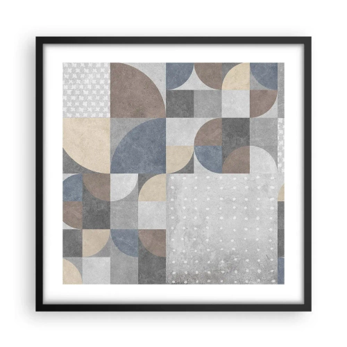 Poster in cornice nera - Fantasia di ceramica - 50x50 cm