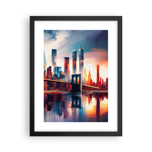 Poster in cornice nera - Una New York spettacolare - 30x40 cm