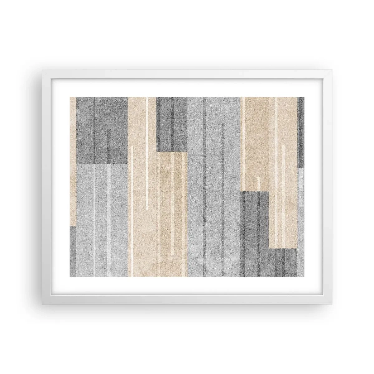 Poster in cornice bianca - Composizione: rigare dritto - 50x40 cm