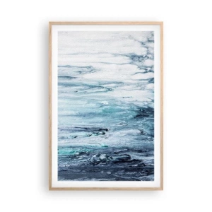 Poster in cornice rovere chiaro - Ghiaccio blu - 61x91 cm