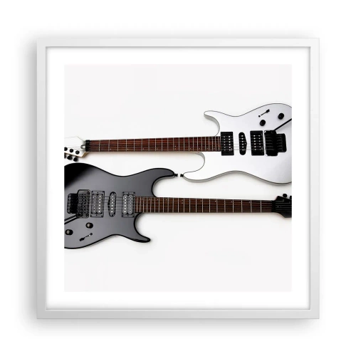 Poster in cornice bianca - Armonia delle forme - 50x50 cm