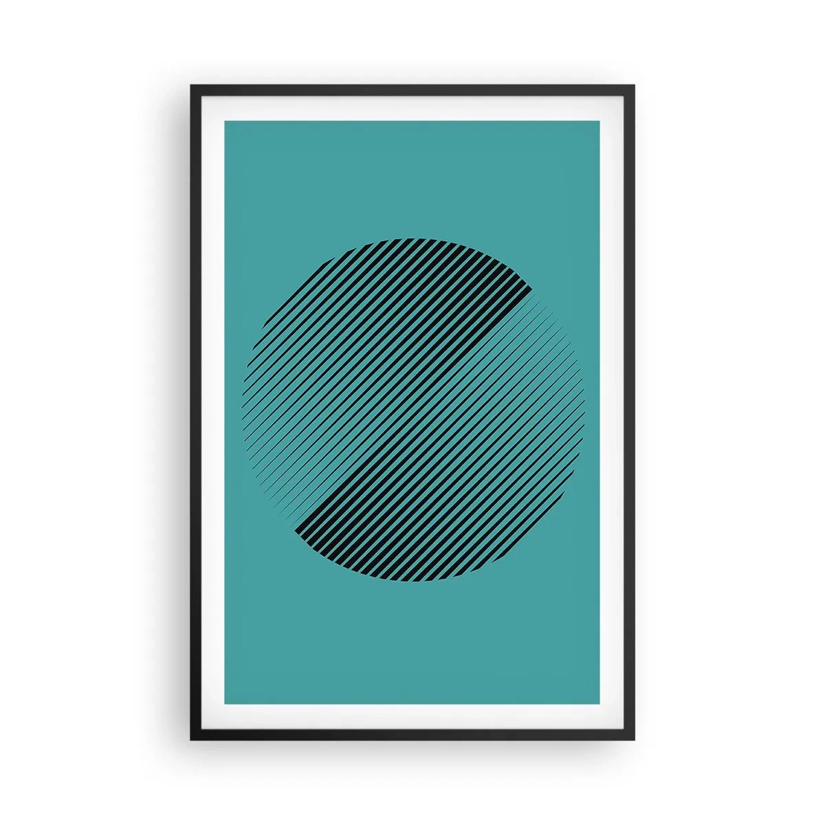 Poster in cornice nera - Cerchio: variazione geometrica - 61x91 cm