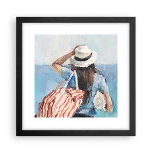 Poster in cornice nera - Benvenuti in vacanza - 30x30 cm