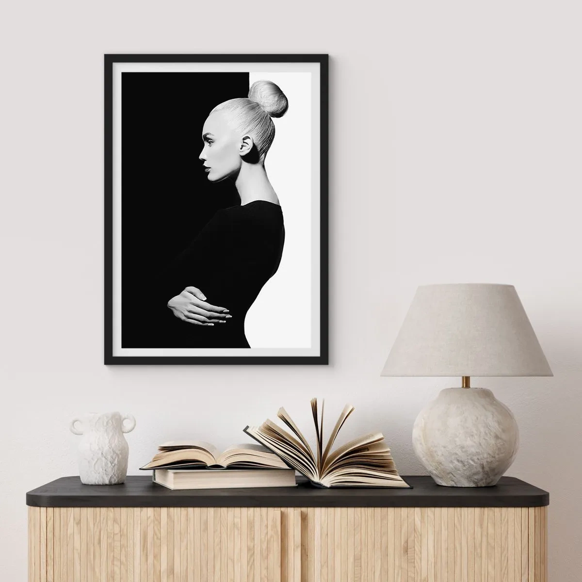Poster in cornice nera - Semplicemente donna - 40x50 cm