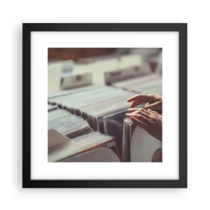 Poster in cornice nera - Alla ricerca di emozioni - 30x30 cm