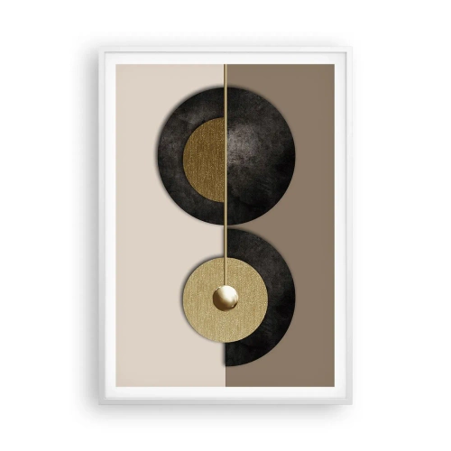 Poster in cornice bianca - Variazioni attorno al cerchio - 70x100 cm