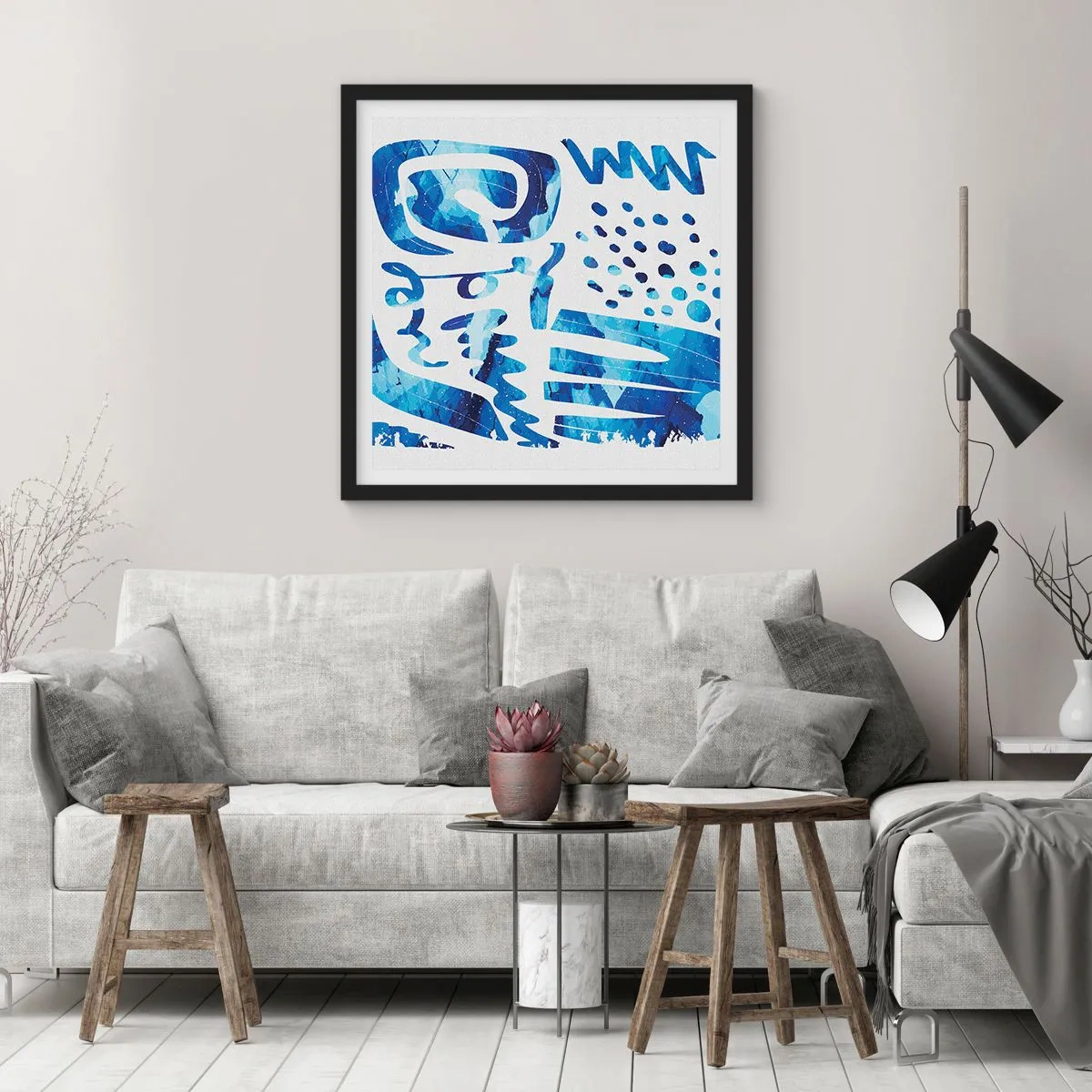 Poster in cornice nera - Ritorno alle radici - 40x40 cm