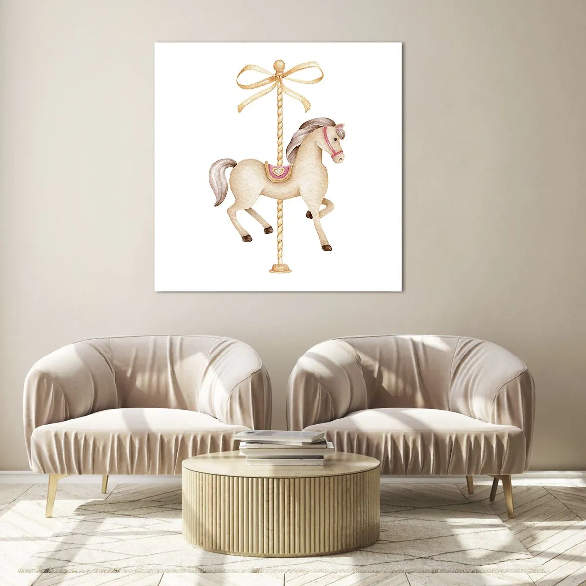 Quadro su vetro - Trotto aggraziato - 30x30 cm