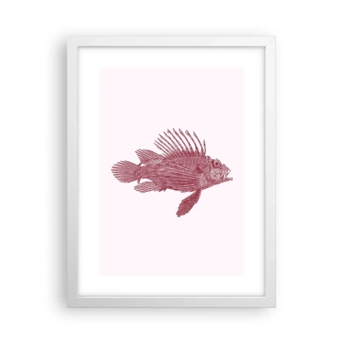 Poster in cornice bianca - Abitante di mari esotici - 30x40 cm