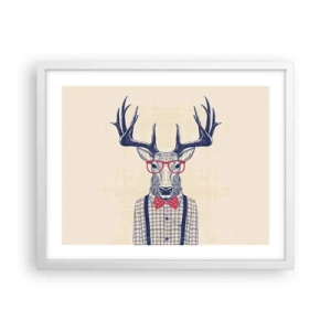 Poster in cornice bianca - Divertente stravaganza - 50x40 cm