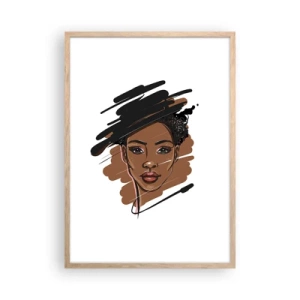 Poster in cornice rovere chiaro - Dolce come la cioccolata - 50x70 cm