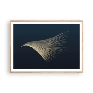 Poster in cornice rovere chiaro - Come un capello d'angelo - 100x70 cm