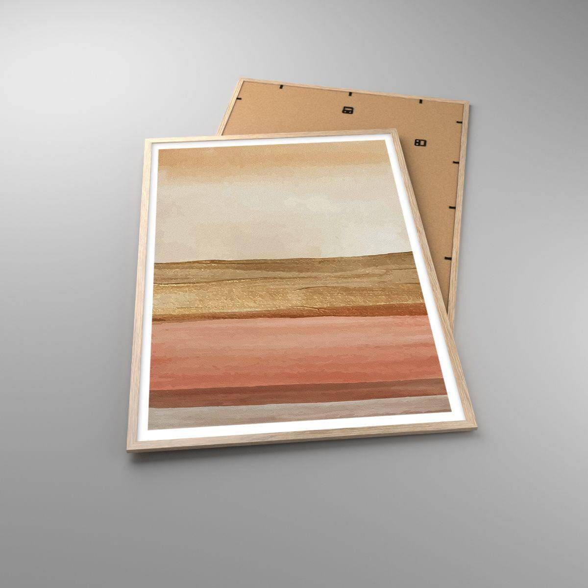 Poster in cornice rovere chiaro - Composizione verticale - 70x100 cm