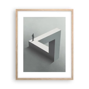 Poster in cornice rovere chiaro - Eppure è possibile - 40x50 cm