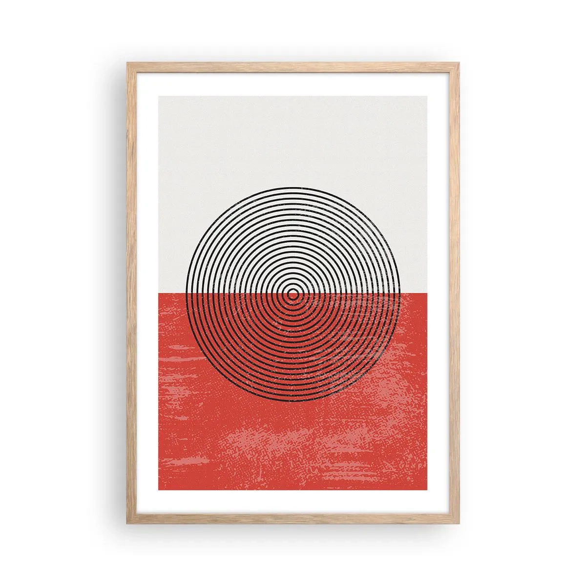 Poster in cornice rovere chiaro - Dritto al centro - 50x70 cm