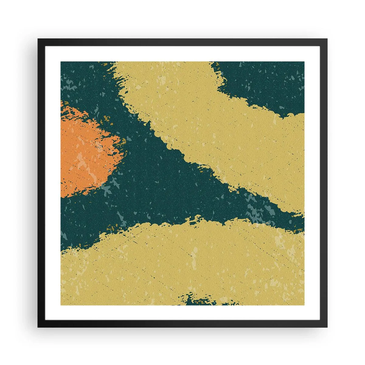 Poster in cornice nera - Astrazione: movimento lento - 60x60 cm