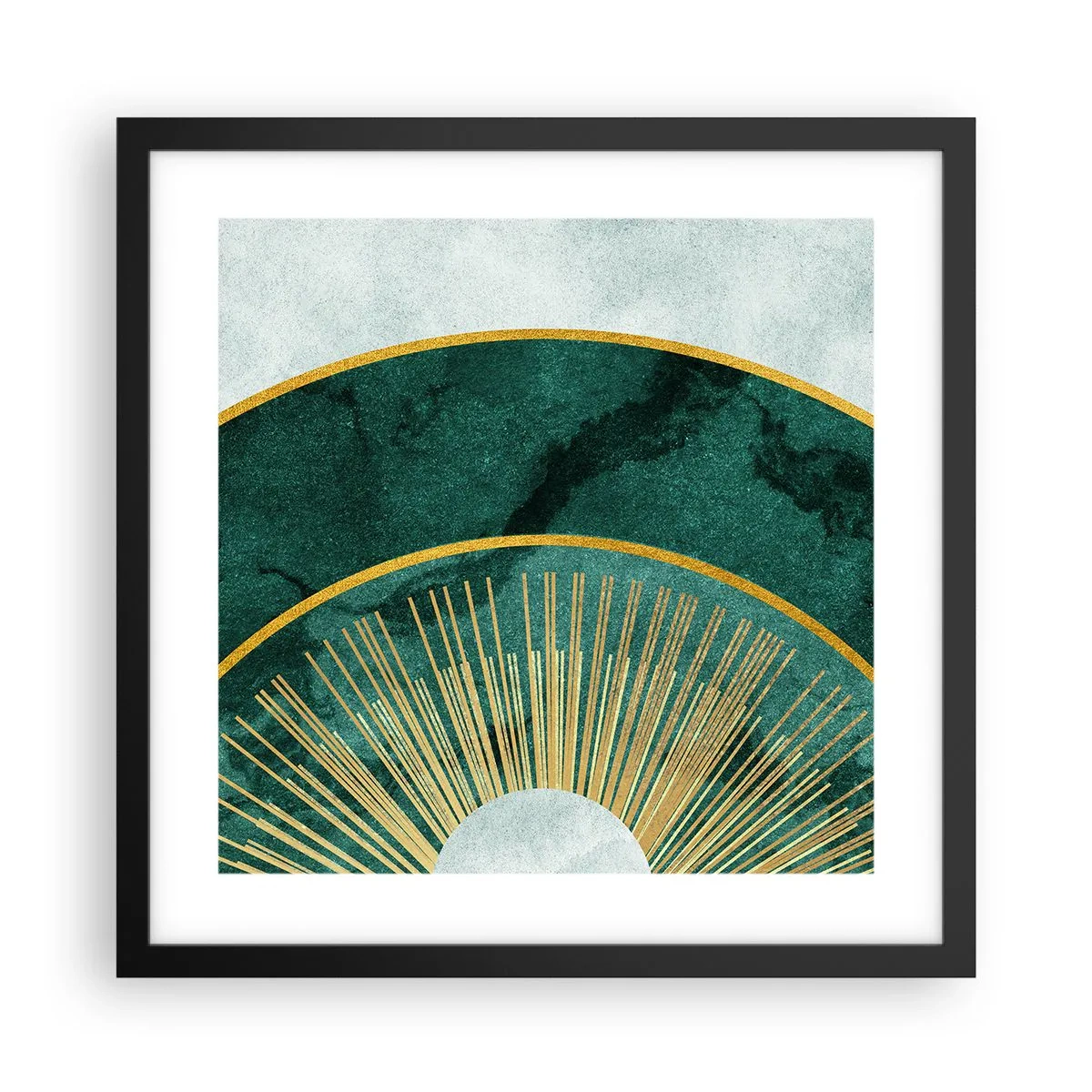 Poster in cornice nera - Un altro sistema solare - 40x40 cm