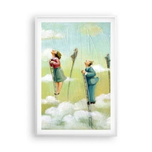 Poster in cornice bianca - Seguendo i propri sogni - 61x91 cm