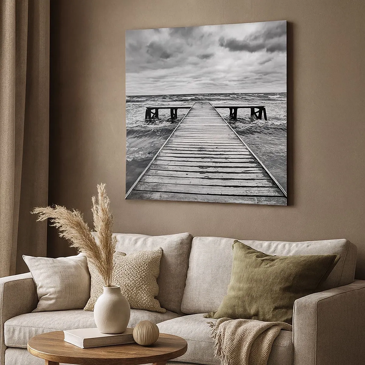 Quadro su tela - Stampe su Tela - Aspetto che il vento le scacci via... - 30x30 cm