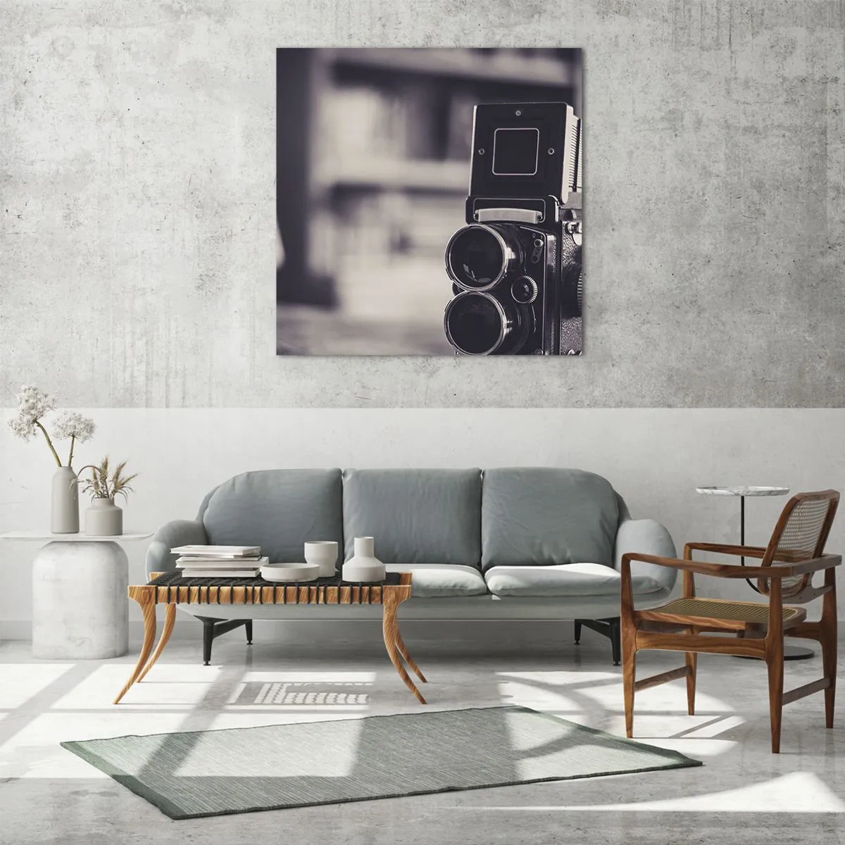 Quadro su vetro - La magia delle vecchie fotografie - 40x40 cm