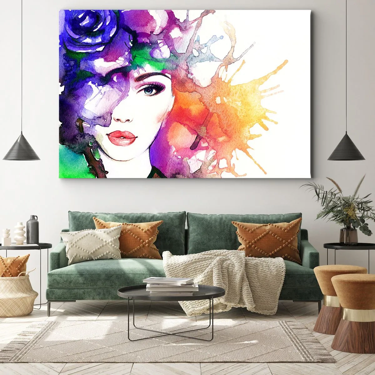 Quadro su tela - Stampe su Tela - Con la testa tra le nuvole - 70x50 cm