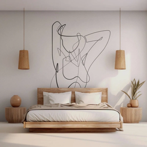 Fotomurali Autoadesivo Deluxe Sticker - Davvero, come sei... - Astrazione, Corpo della donna, Grafica - 150x105 cm