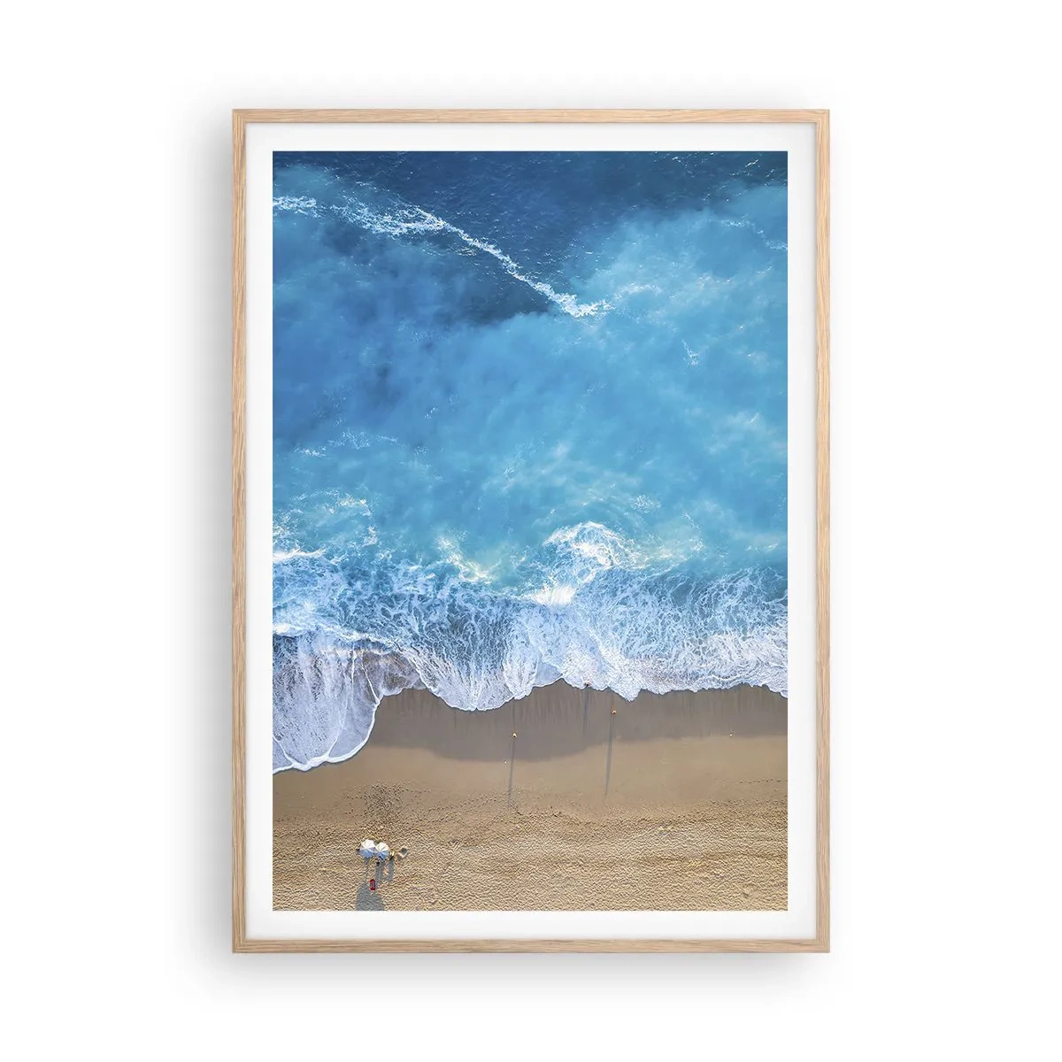 Poster in cornice rovere chiaro - La forza del blu - 70x100 cm