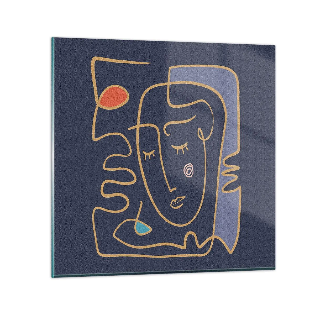 Quadro su vetro - Pensierosa - 70x70 cm