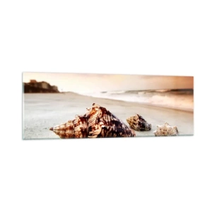 Quadro su vetro - Esiliate dalle onde - 90x30 cm