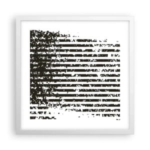 Poster in cornice bianca - Ritmo e rumore - 40x40 cm