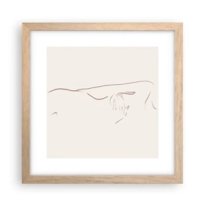 Poster in cornice rovere chiaro - La forma del desiderio - 30x30 cm