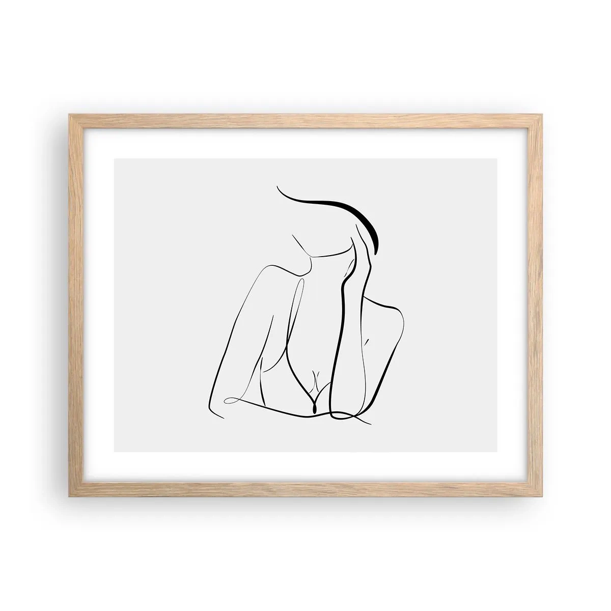 Poster in cornice rovere chiaro - Sull'onda dei sogni - 50x40 cm
