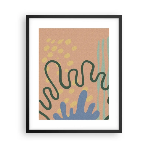 Poster in cornice nera - Astrazione: varietà della natura - 40x50 cm