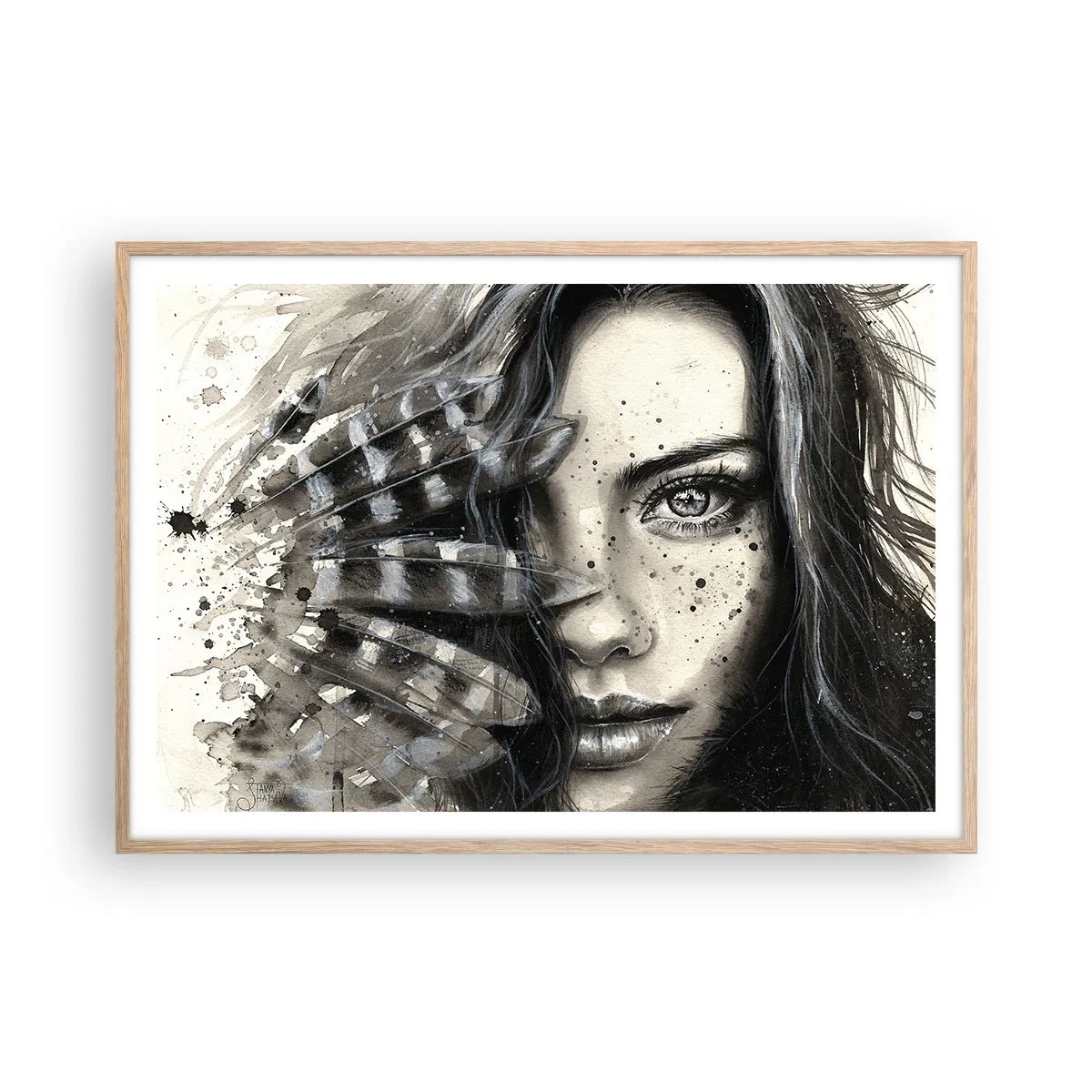 Poster in cornice rovere chiaro - Bellezza selvaggia - 100x70 cm