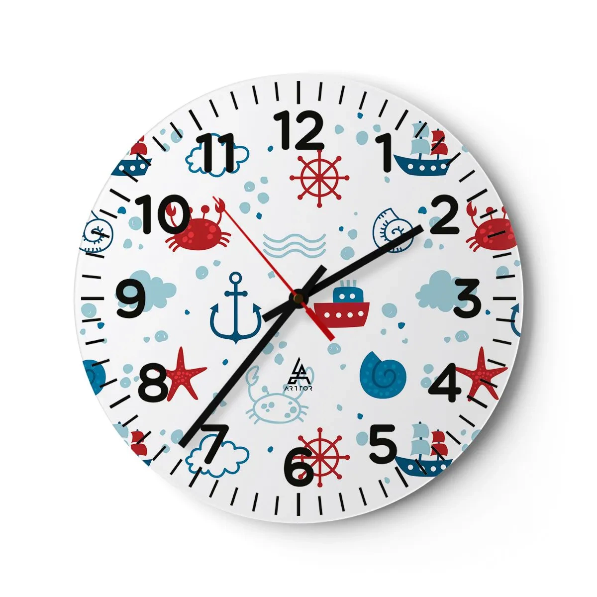 Orologio da parete - Orologio in Vetro - Favola nel mare - 30x30 cm